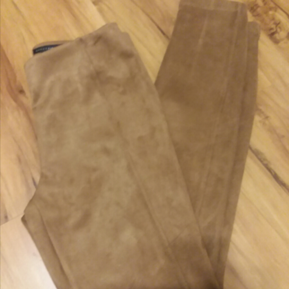 Solid suede leggings